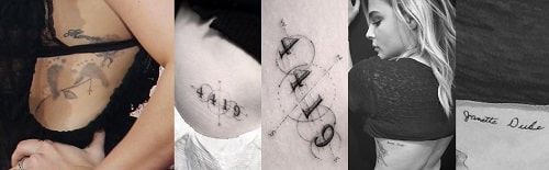 A picture of Chloe Grace Moretz's tattoos.